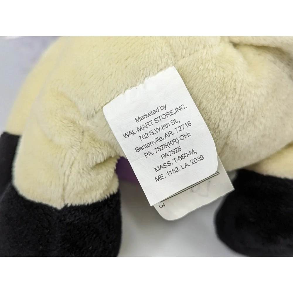 Walmart Cow Bull Plush 8 Inch Purple Bee Insect Black‎ Cream Stuffed Animal Toy